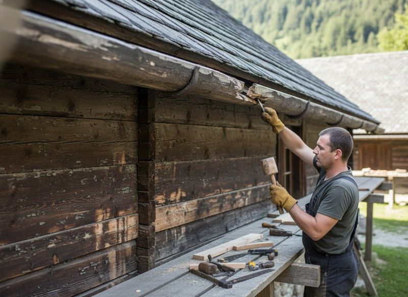 Wood Gutters Installation detail